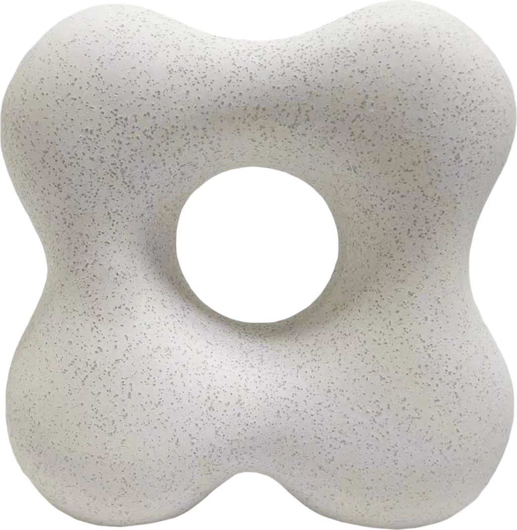 Dekor tavoline prej qeramike SEBOR FH4594.01 ngjyrë e bardhë me kristalizim 18.5x9x18H cm