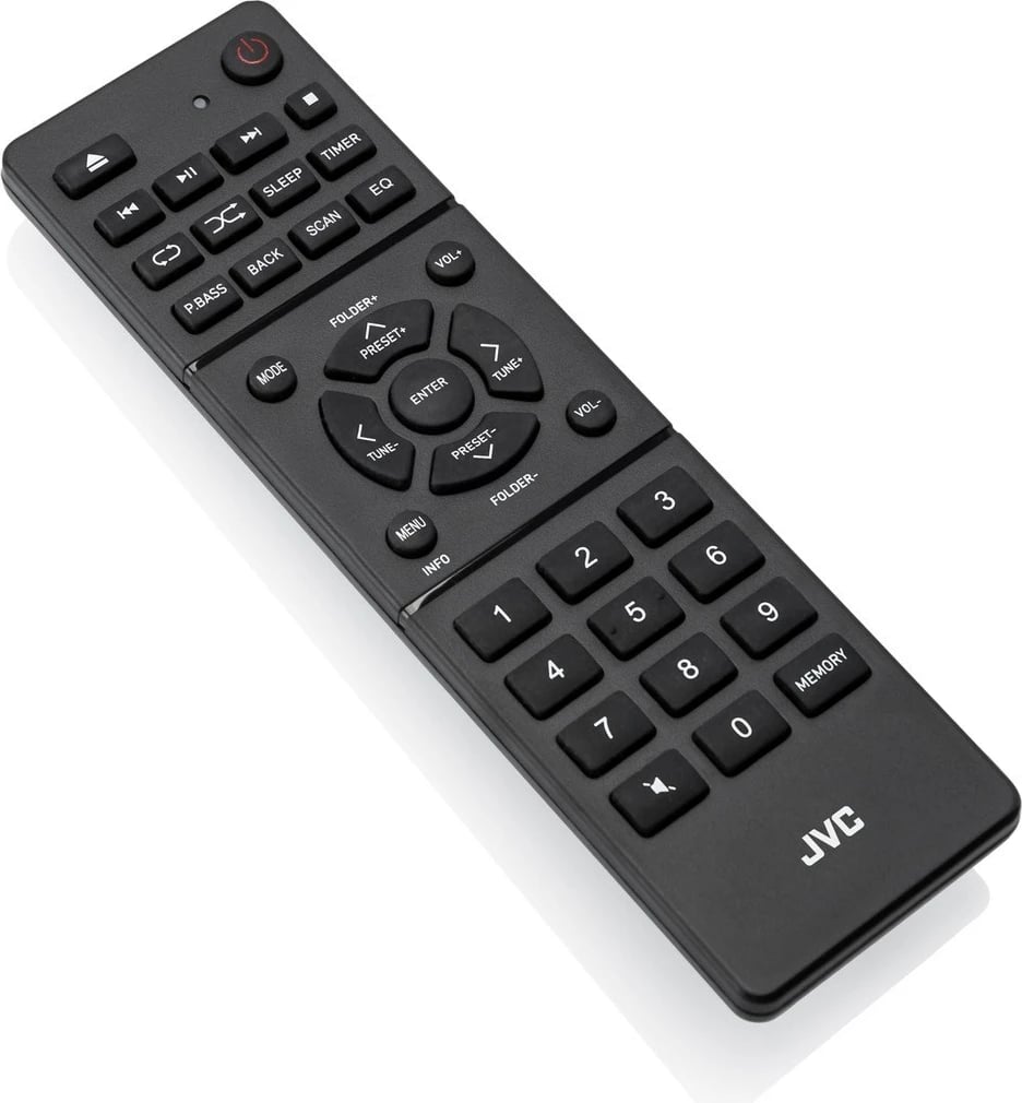 Radio boombox JVC RD-E874B, Bluetooth, 20 W, MP3, FM, E zezë/Argjendtë