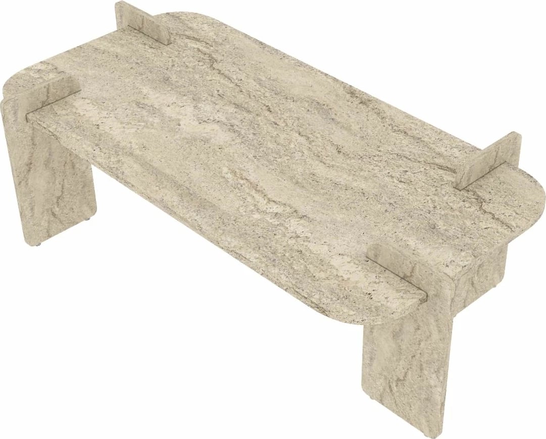 Tavolinë kafeje Skye Decor, ngjyrë travertine