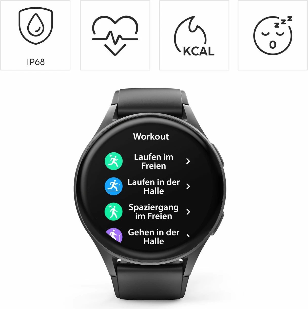 Smartwatch Hama 8900 GPS AMOLED 1.43", rrip silikoni, e zezë Smartwatch Hama 8900 GPS AMOLED 1.43", rrip silikoni, e zezë