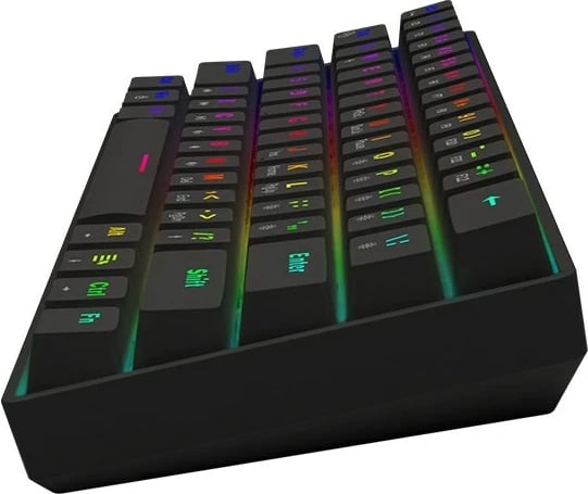 Tastierë gaming SAVIO BLACKOUT X2 PEACH, mekanike, 60%, RGB, e zezë