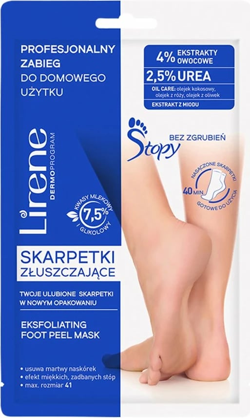 Çorape eksfoliuese për femra Lirene, 1 copë