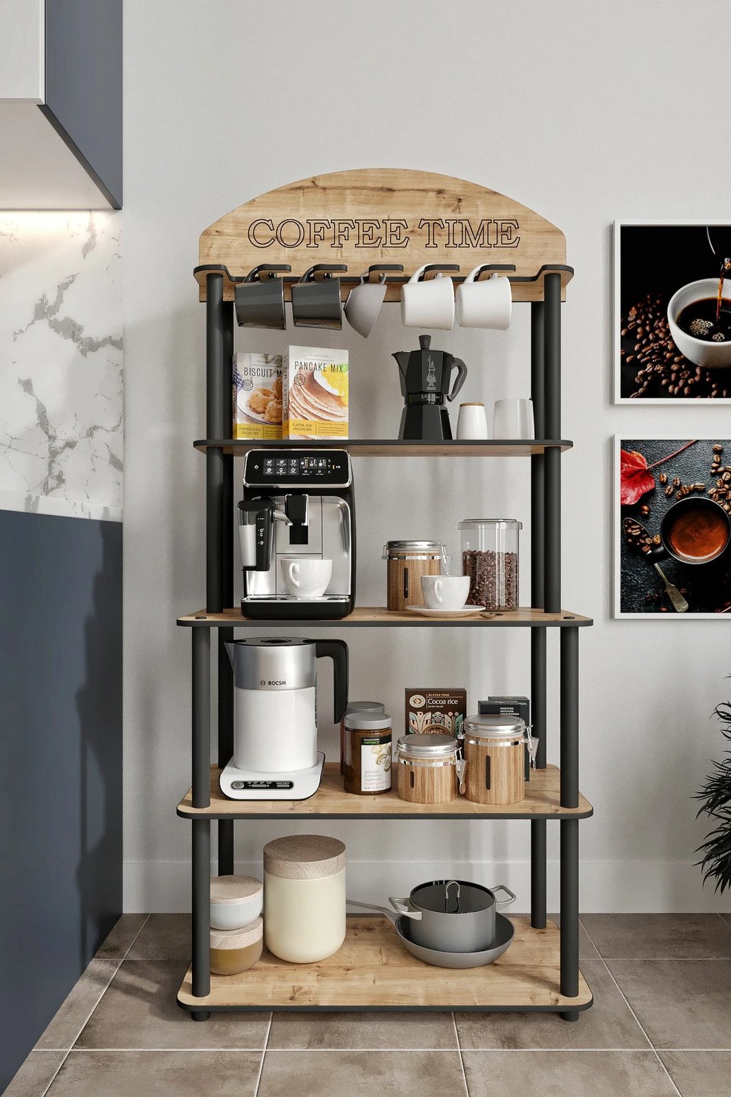 Stendë për kafe Skye Decor, ngjyrë lisi Stendë për kafe Skye Decor, ngjyrë lisi