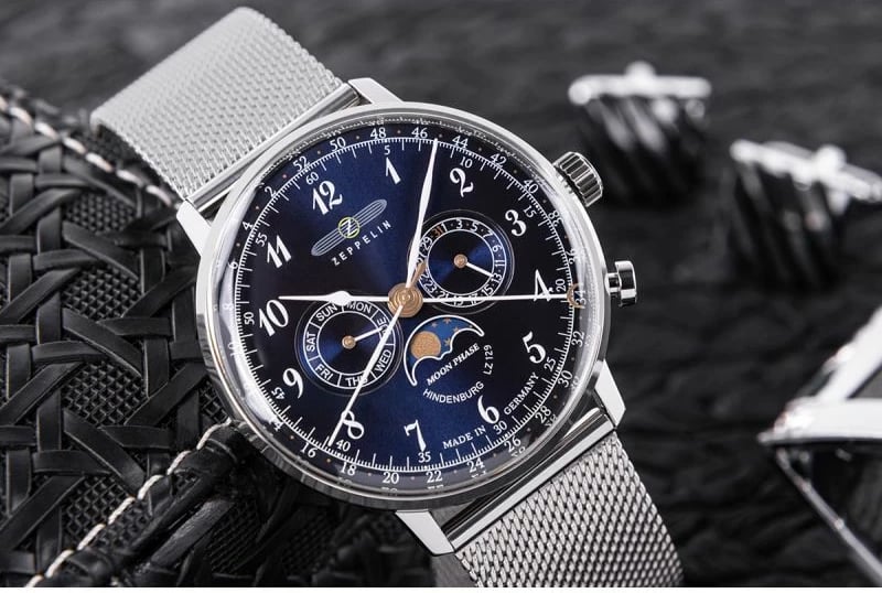 Orë dore për meshkuj Zeppelin, argjendi