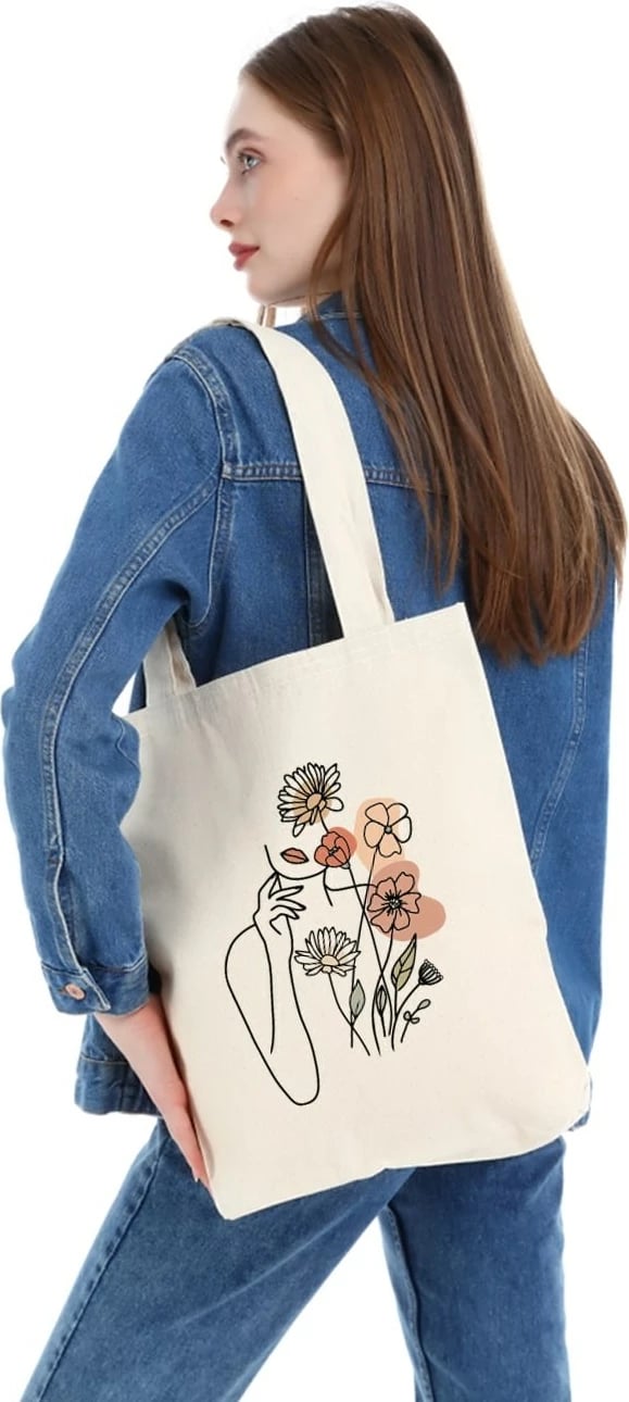 Çantë tote Zoozie Bags, krem, 1113