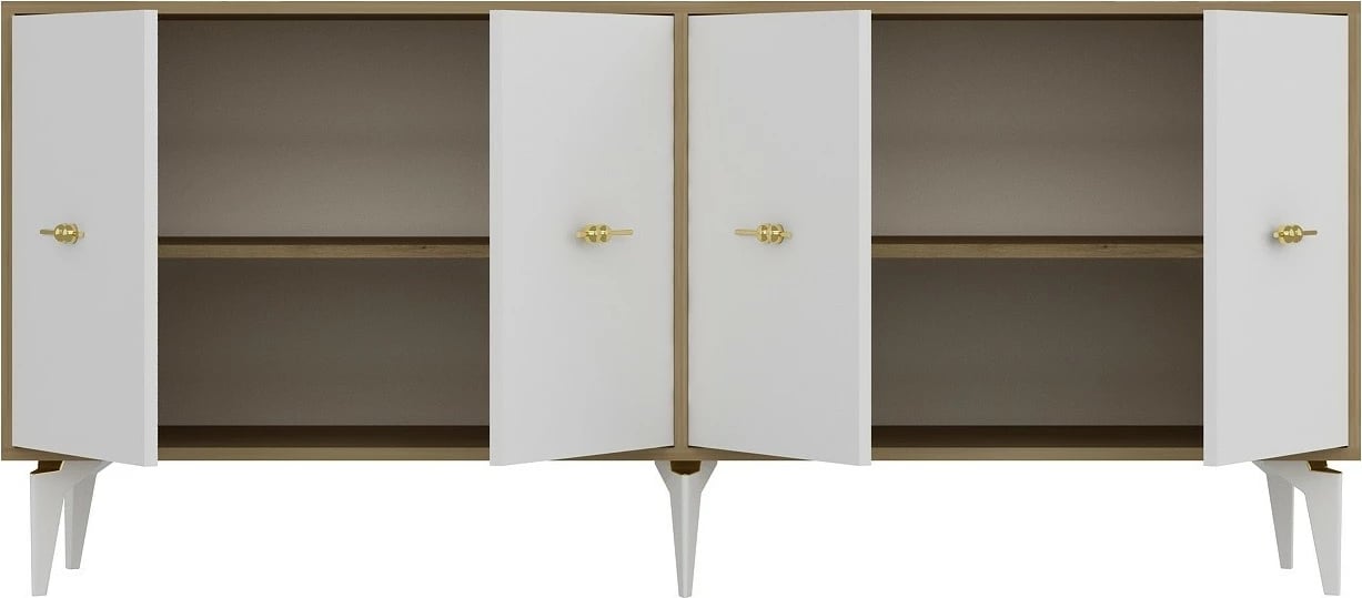 Konsol Skye Decor, ngjyrë lis safir, e bardhë