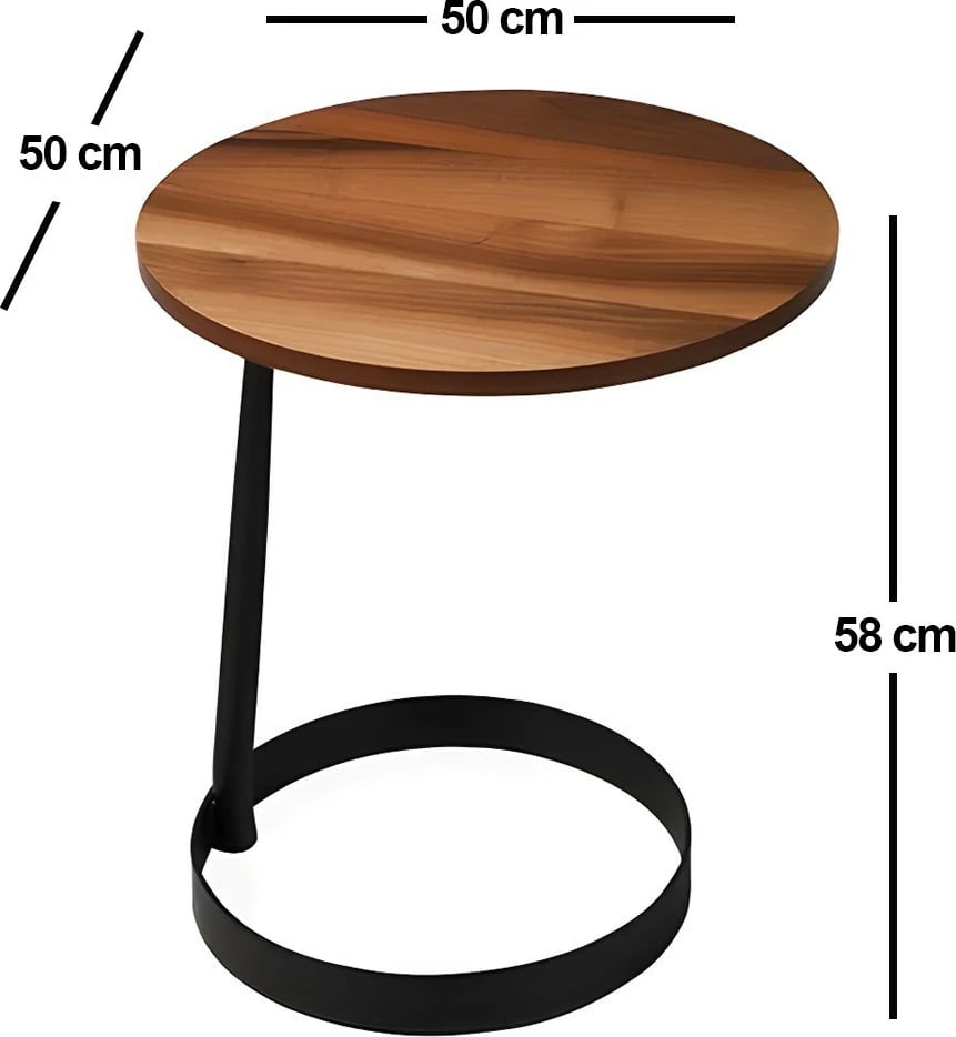 Tavolinë anësore Skye Decor, Callisto, ngjyrë arre