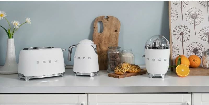 Toster, SMEG, TSF01WHMEU, 370x235x250 mm, e bardhë mat