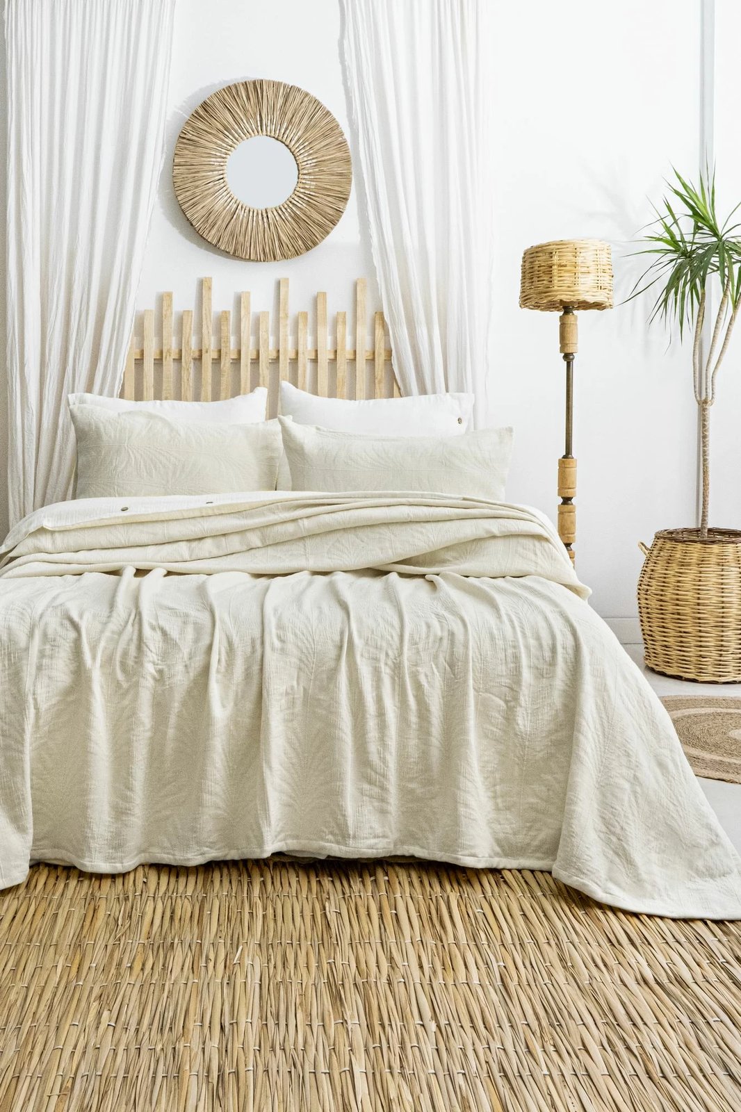 Set mbulesë krevati dopio Silvia, krem