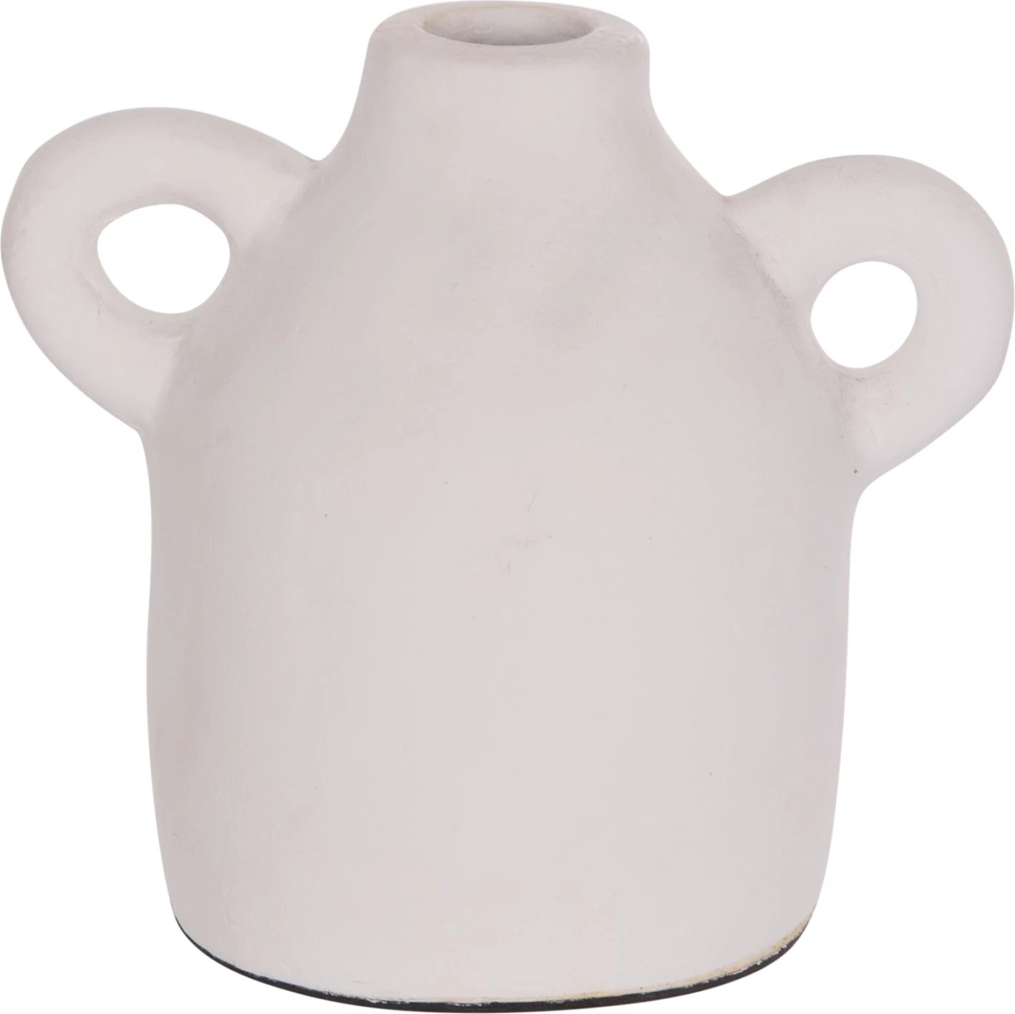 Vazo dekorative CLAYVON, terrakotë, ngjyrë e bardhë, 20x12x19cm