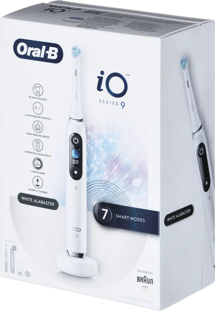 Furçë dhëmbësh elektrike Braun Oral-B iO Series 9, e bardhë