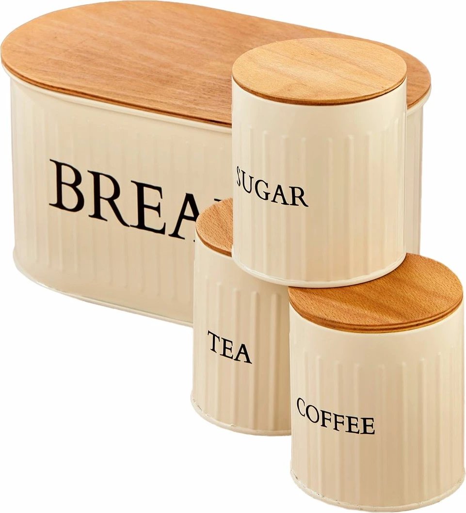 Set kuti për ruajtje (4 copë), Hermia, M0265 - krem