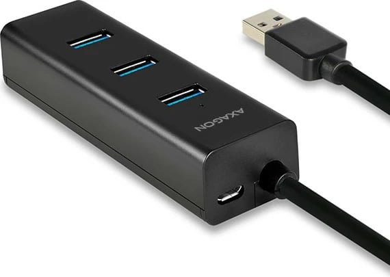 Hub USB AXAGON HUE-S2B, 4 porta, 30cm kabllo, i zi