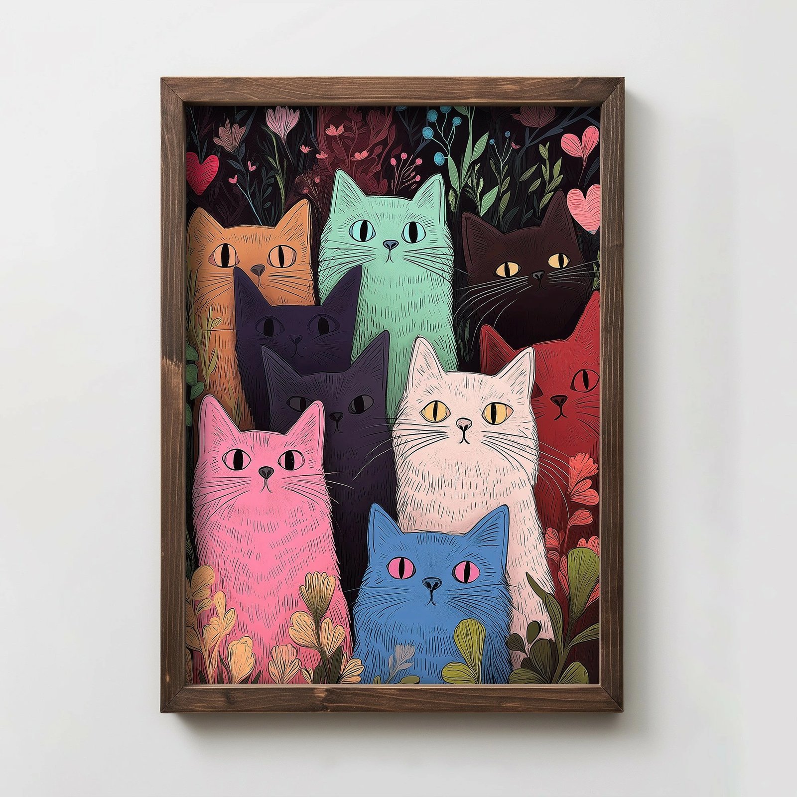 Pikturë dekorative me kornizë MDF, shumëngjyrëshe, Wallity TUN054-L