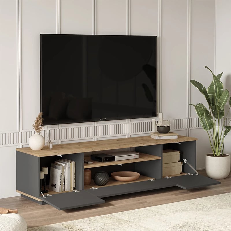 Komodë TV Soren sonoma-anthracite 180x44.5x44.6cm