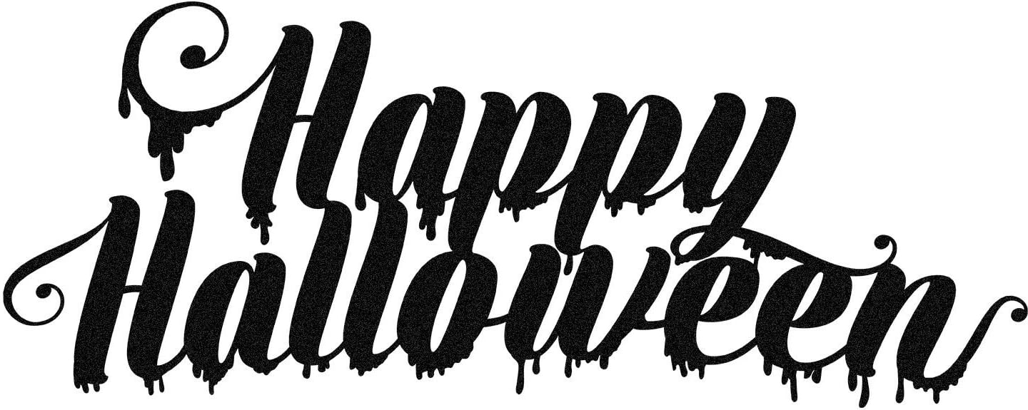 Aksesor dekorativ metalik për mur, Wallity, Halloween 10, i zi, 70x47cm