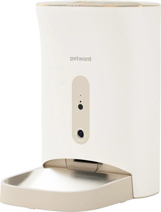 Shpërndarës automatik ushqimi për kafshë PetWant F11-C, 4.5L, i bardhë