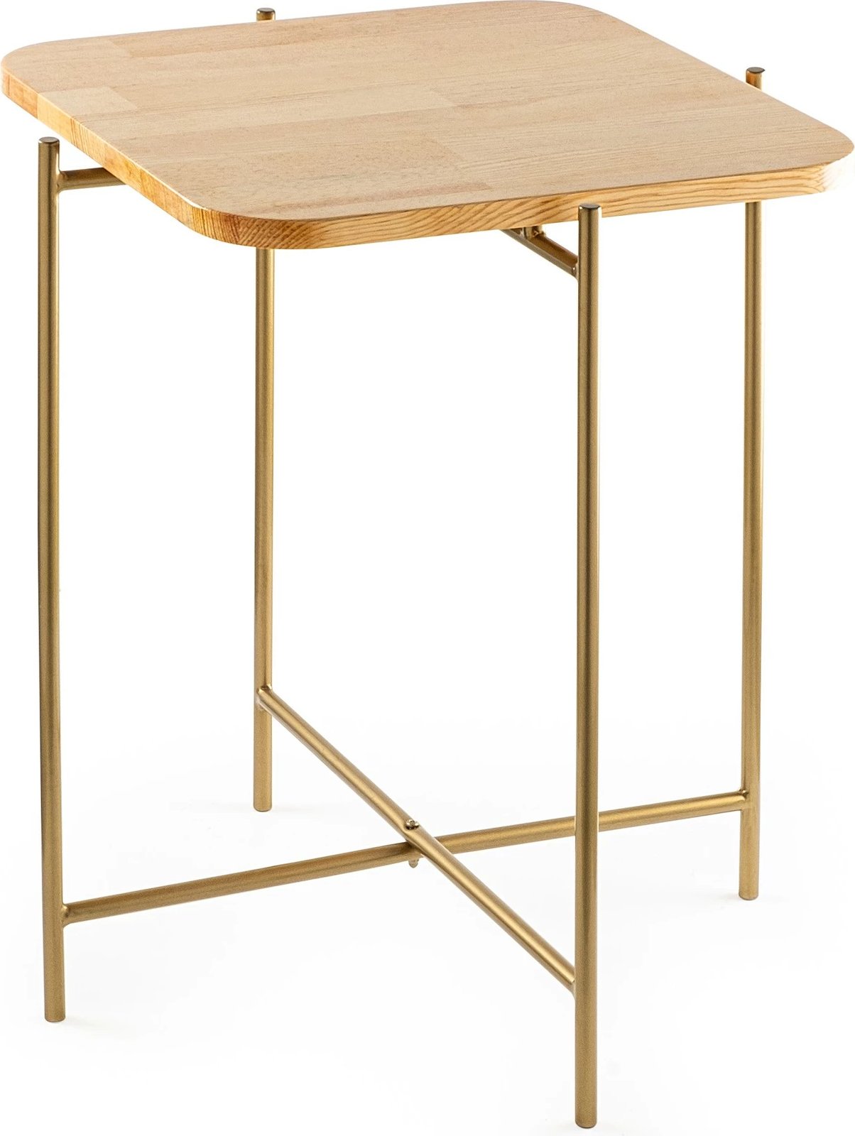 Tavolinë kafeje Hanah Home, SHB-005-A, ngjyrë ari dhe natyrale