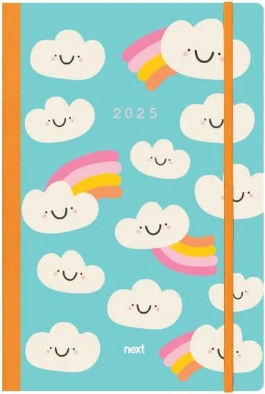 Kalendar ditor Next 2025 Trends me elastik, 12x17cm, Clouds
