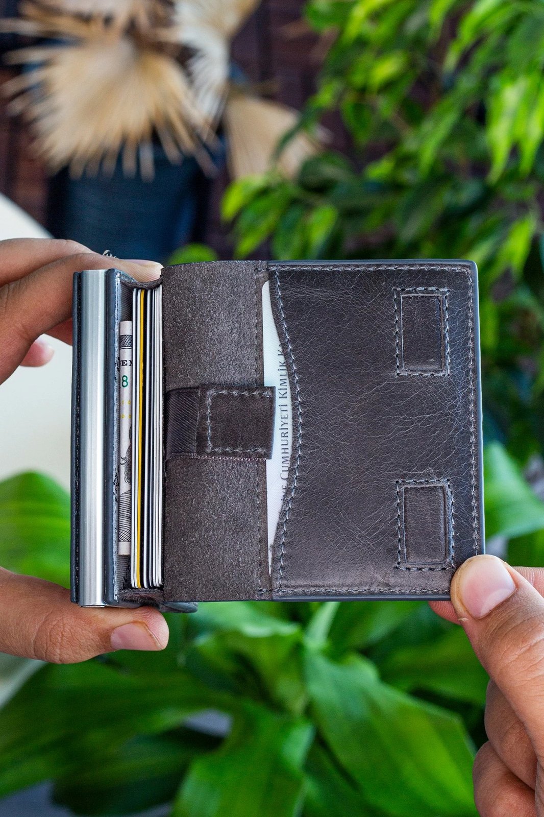 Mbajtës kartelash Zoozie Bags, ngjyrë gri