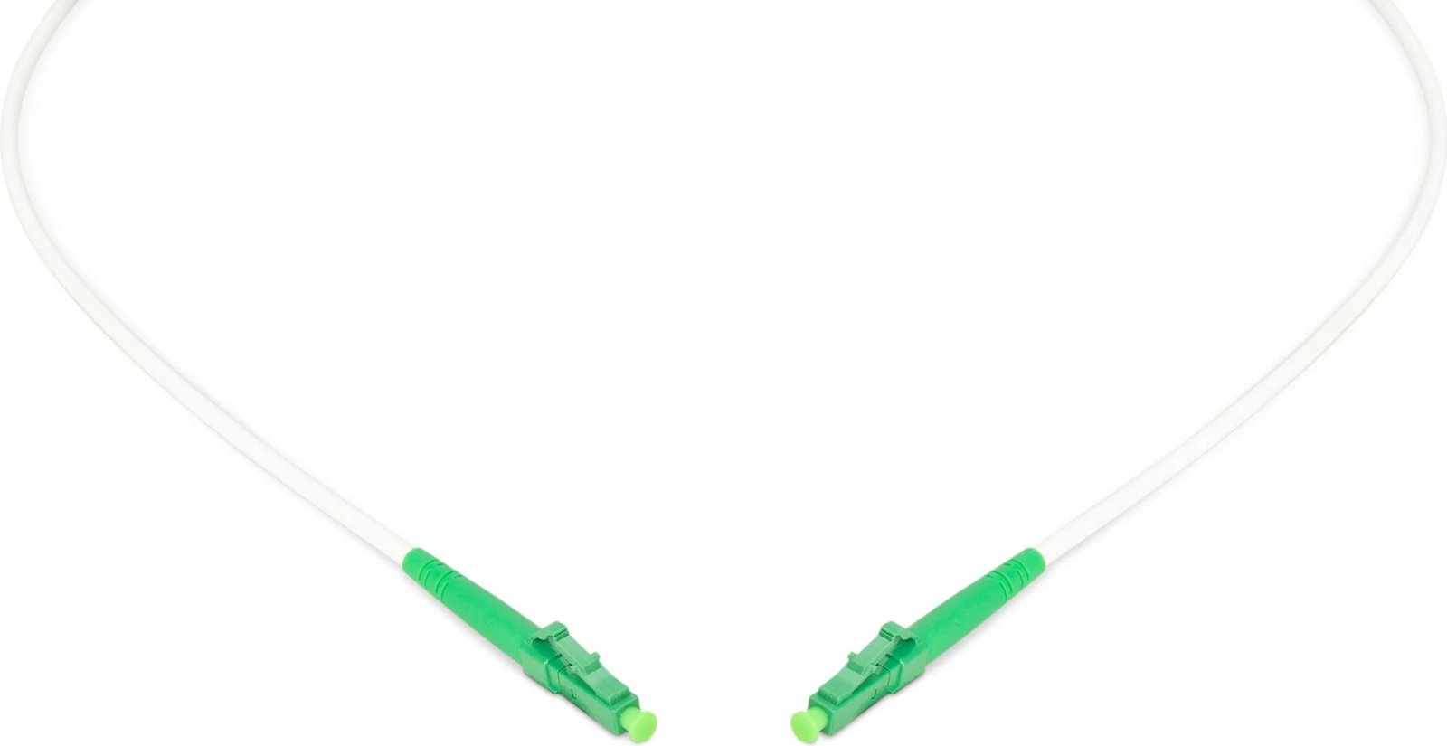 Kabllo optik Digitus LWL Patchkabel LC/APC në LC/APC, 5m, singlemode, e bardhë/gjelbër