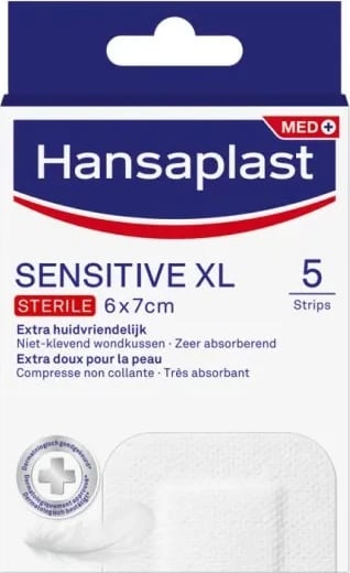 Kompresë për plagë Hansaplast Sensitive XL 5 copë
