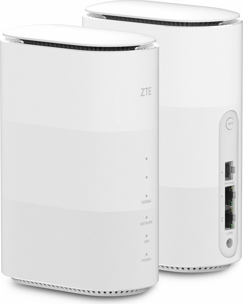 Router ZTE G5B MC888B, 5G, Wi-Fi 6, 3600 Mbps, i bardhë