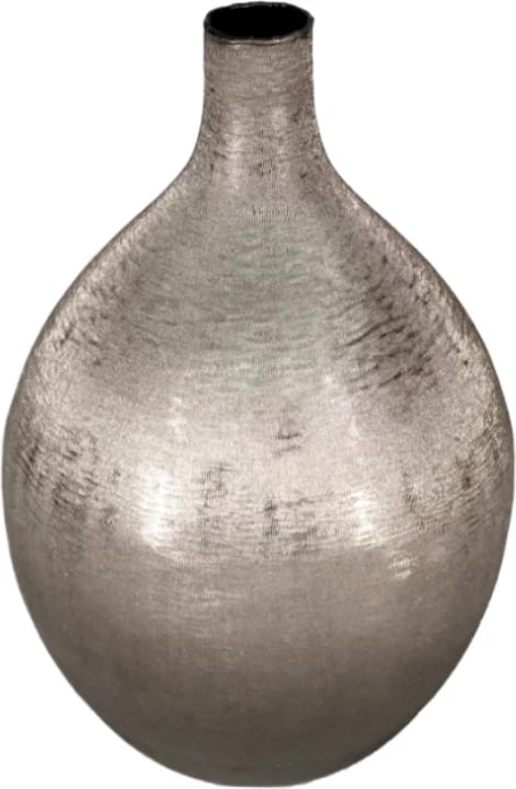 Vazo dekorative, alumin, ngjyrë e zezë smoke, 22x22x35 cm