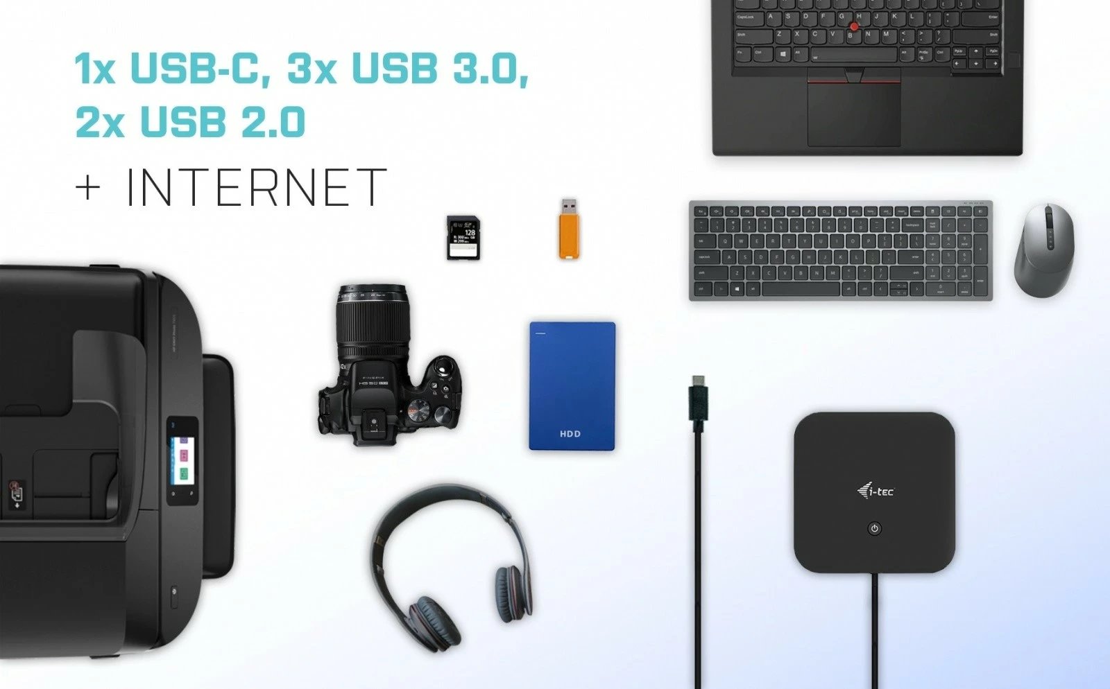 Stacion dokimi i-tec C31HDMIDPDOCKPD100, USB-C HDMI, 112W, i zi
