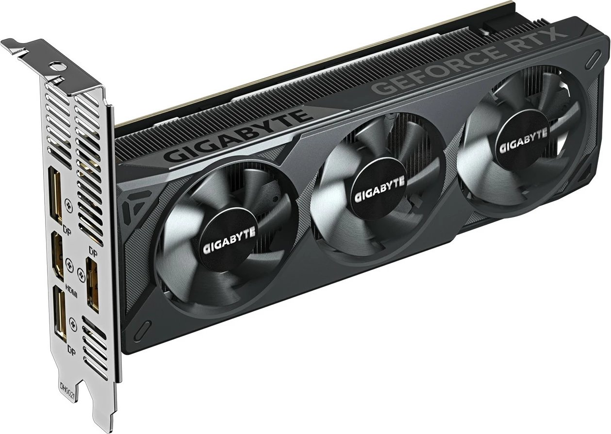 Kartelë grafike Gigabyte RTX 5060 OC Low Profile 8GB GDDR7, 3 fan, e zezë