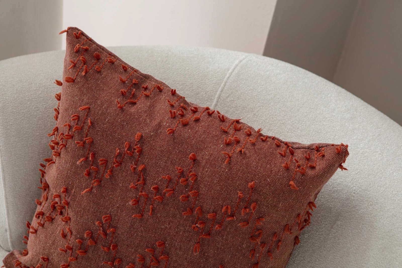 Jastëk dekorativ, mbulesë, ngjyrë e kuqe kafe, 43x43cm