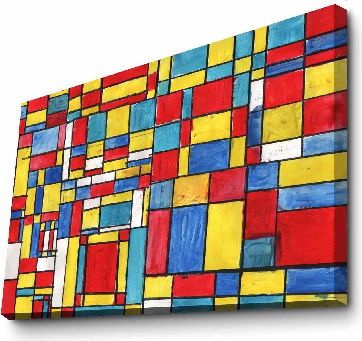 Pikturë dekorative në kanavacë, art i Kandinsky-t, shumëngjyrëshe, 70x100cm, 70100FAMOUSART-048