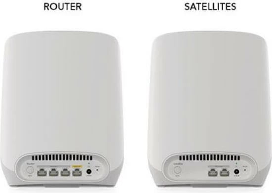 router Wi‑Fi mesh Netgear Orbi RBK762S-100EUS shpejtësi 5Gbps 3-6 porta set 2-pjesësh e bardhë