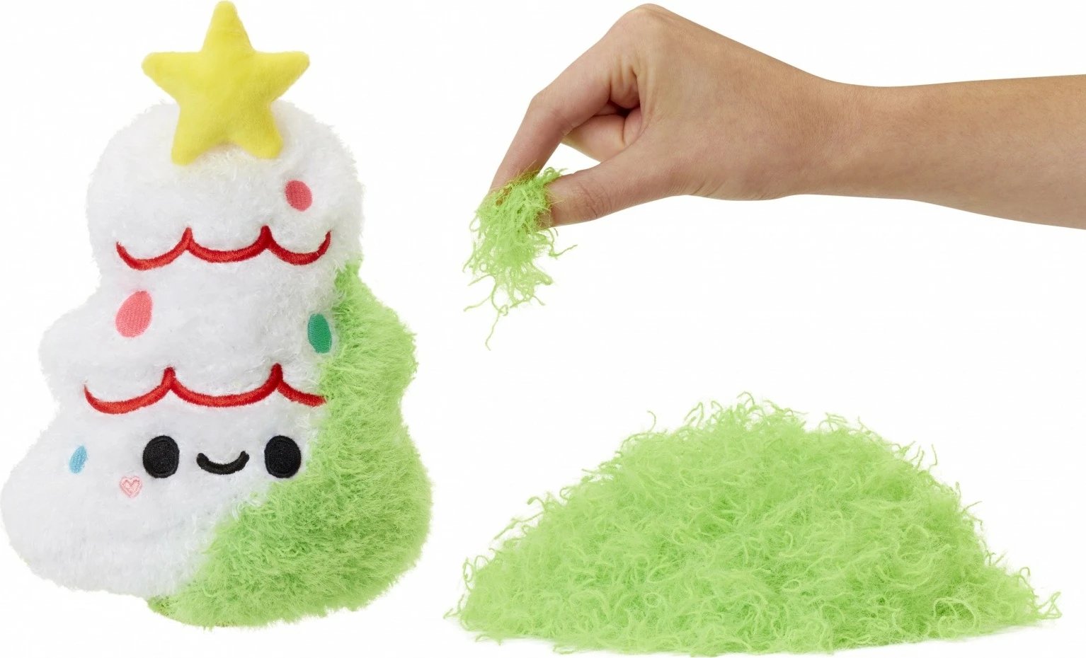Lodër pelushi Fluffie Stuffiez, MGA, 10", Pema e Krishtlindjeve, shumëngjyrëshe
