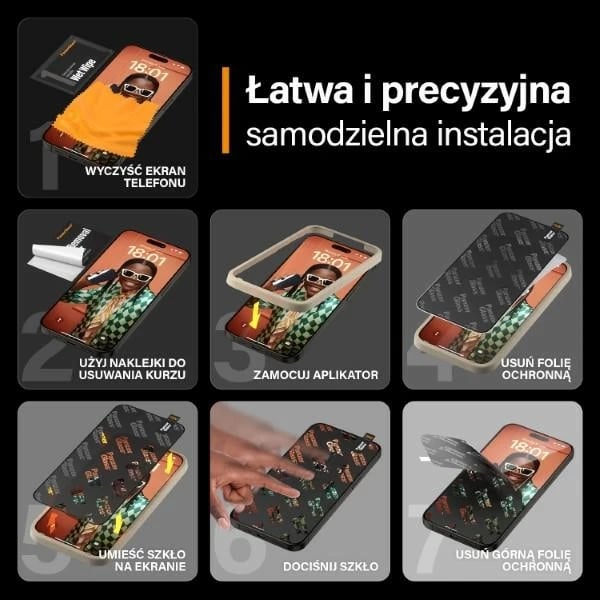 Xham mbrojtës PanzerGlass Re:fresh për iPhone 15 Pro Max me pozicionues