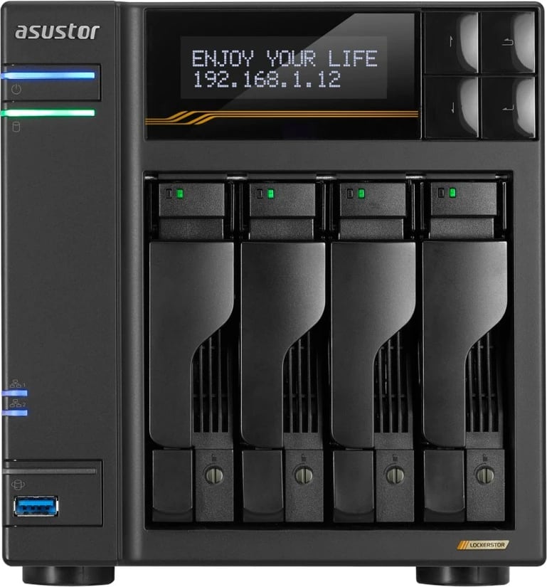 NAS ASUSTOR AS6804T, 16 GB RAM, 4-slota, Zezë