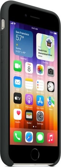Mbështjellës silikon për iPhone SE/8/7 Apple MN6E3ZM/A, i zi