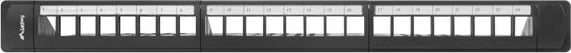 Panel bosh për rrjet Lanberg PPKS-1124-B, 24 porta, 1U, 19 inç, i zi me organizator