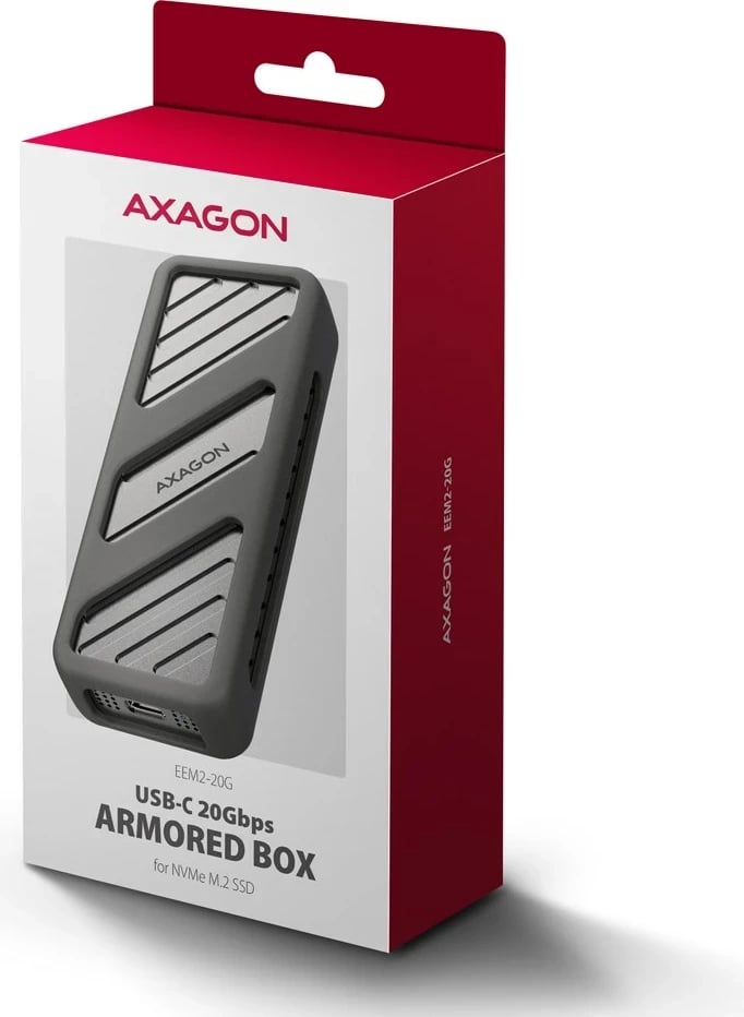 Kasë SSD AXAGON EEM2-20G, USB-C 3.2, M.2, E zezë Kasë SSD AXAGON EEM2-20G, USB-C 3.2, M.2, E zezë