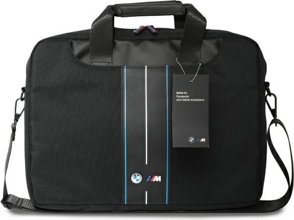 Çantë laptopi BMW BMCB15COMPVSKL, 16", najlon, vijë blu, e zezë