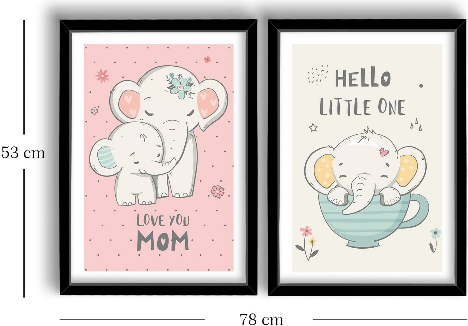 Pikturë dekorative me kornizë MDF (2 copë), Wallity, 2P3853SCT-004