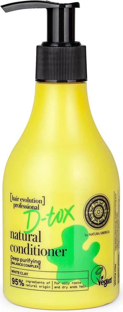 Acondicioner flokësh unisex Natura Siberica D-Tox White Clay, 150ml