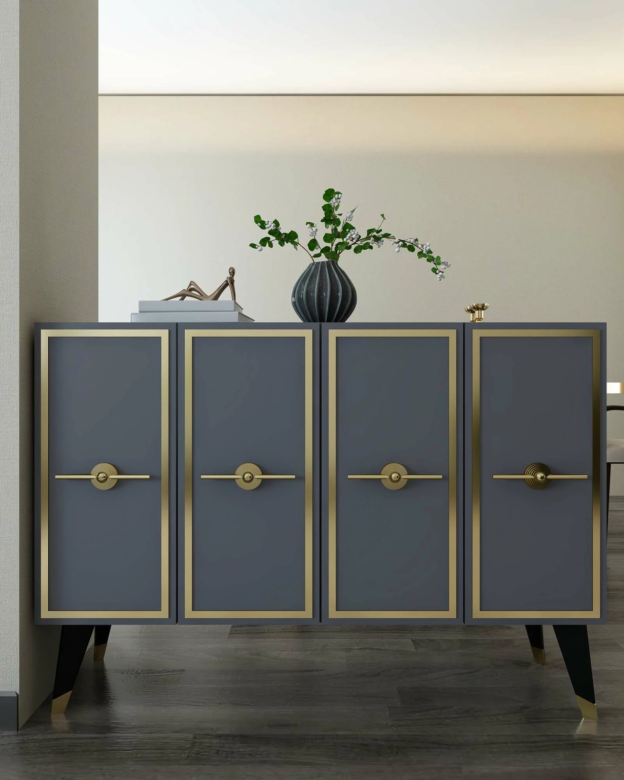 Konsol Skye Decor, anthracite, gold, 8174KM-32