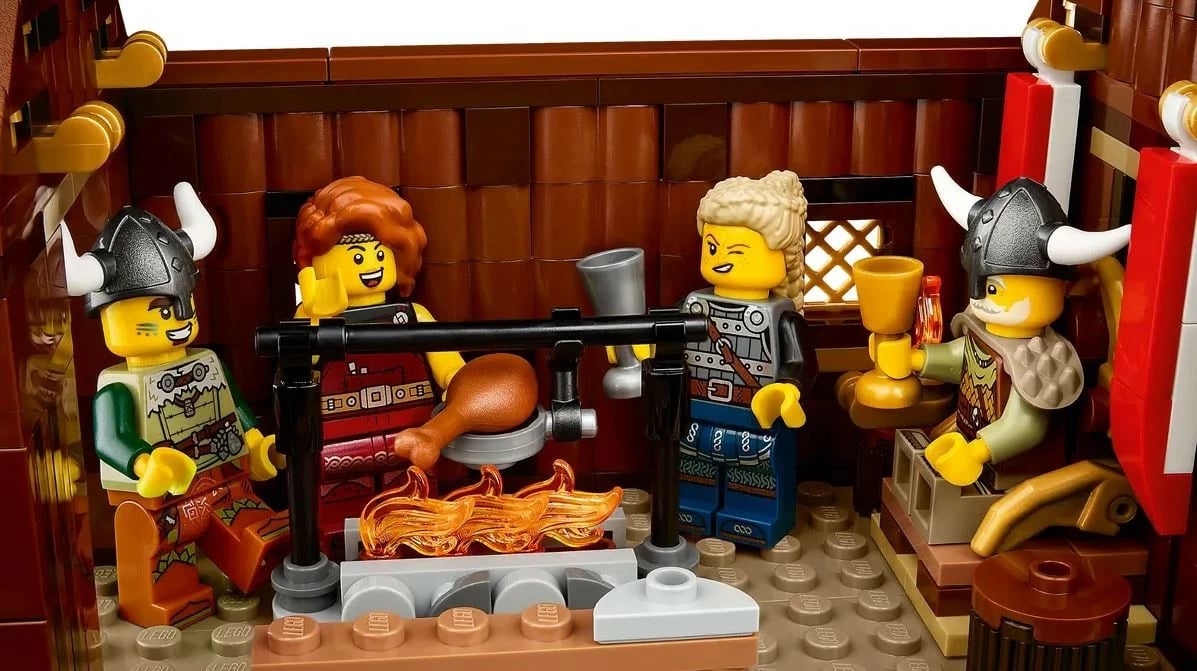 Set ndërtimi LEGO Viking Village 21343, 2103 pjesë, për të rritur, shumëngjyrësh