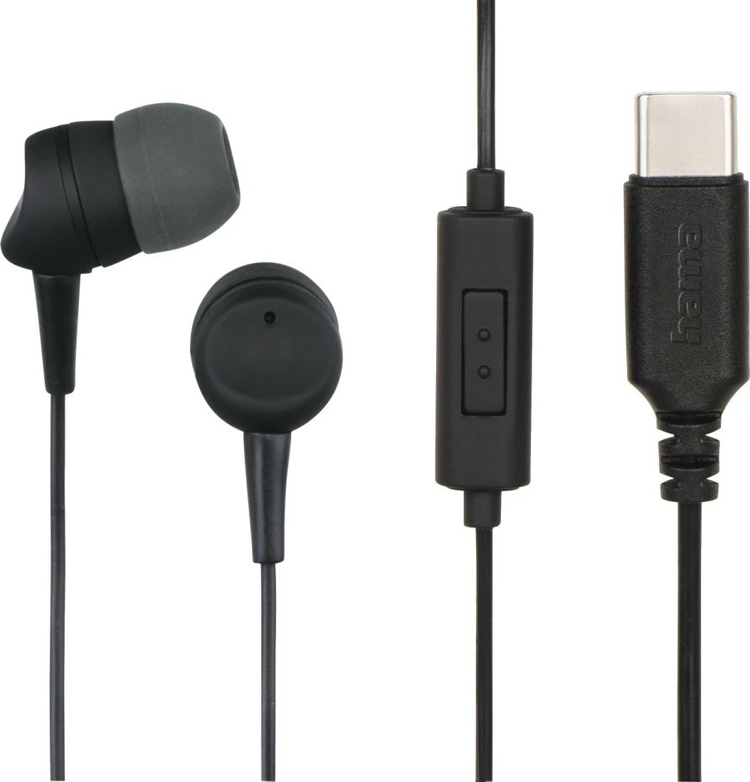Kufje Hama 184192 in-ear me USB Type-C, me mikrofon, të zeza