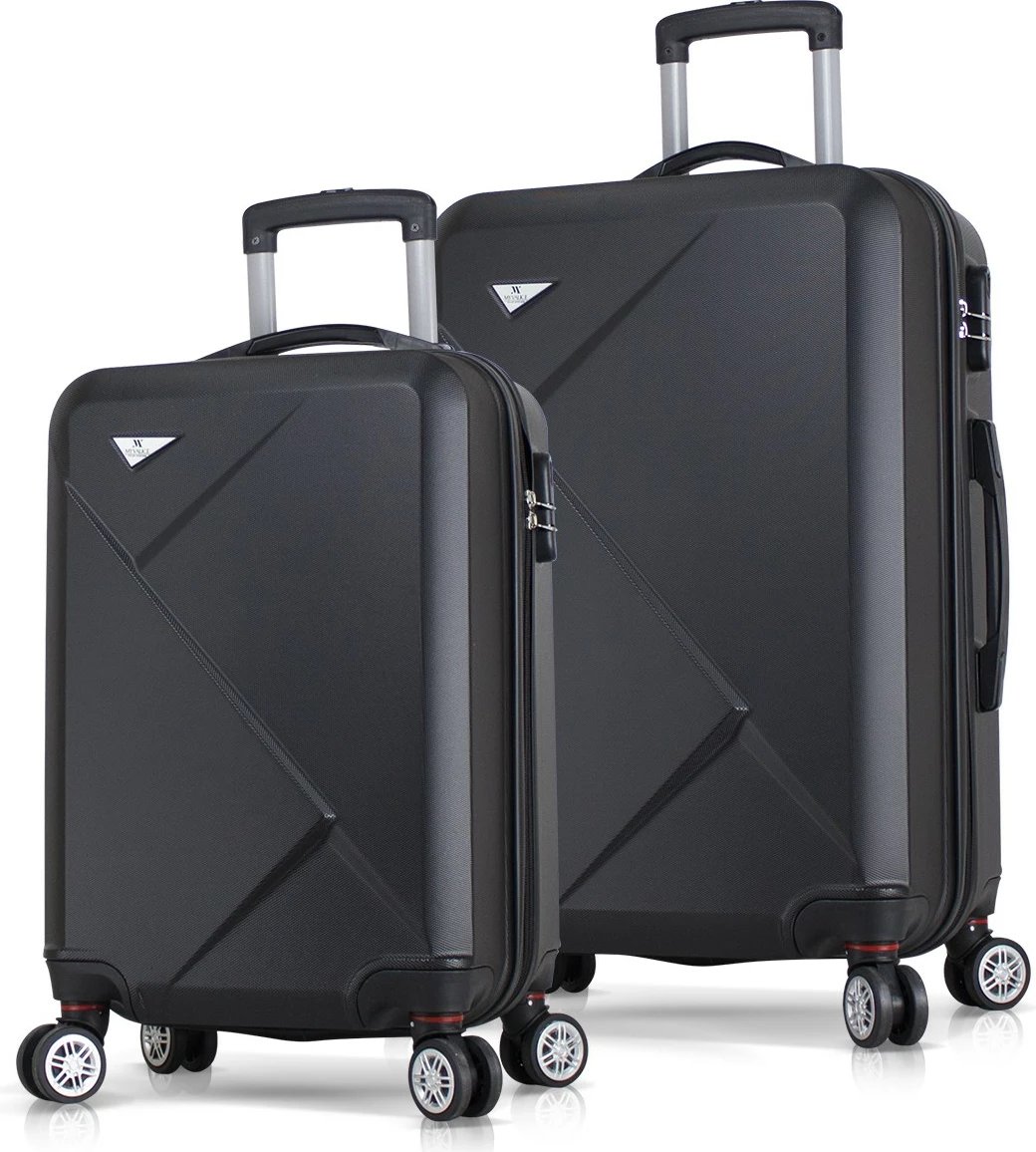 Set valixhesh (2 copë), ngjyrë e zezë, Zoozie Bags, 8015