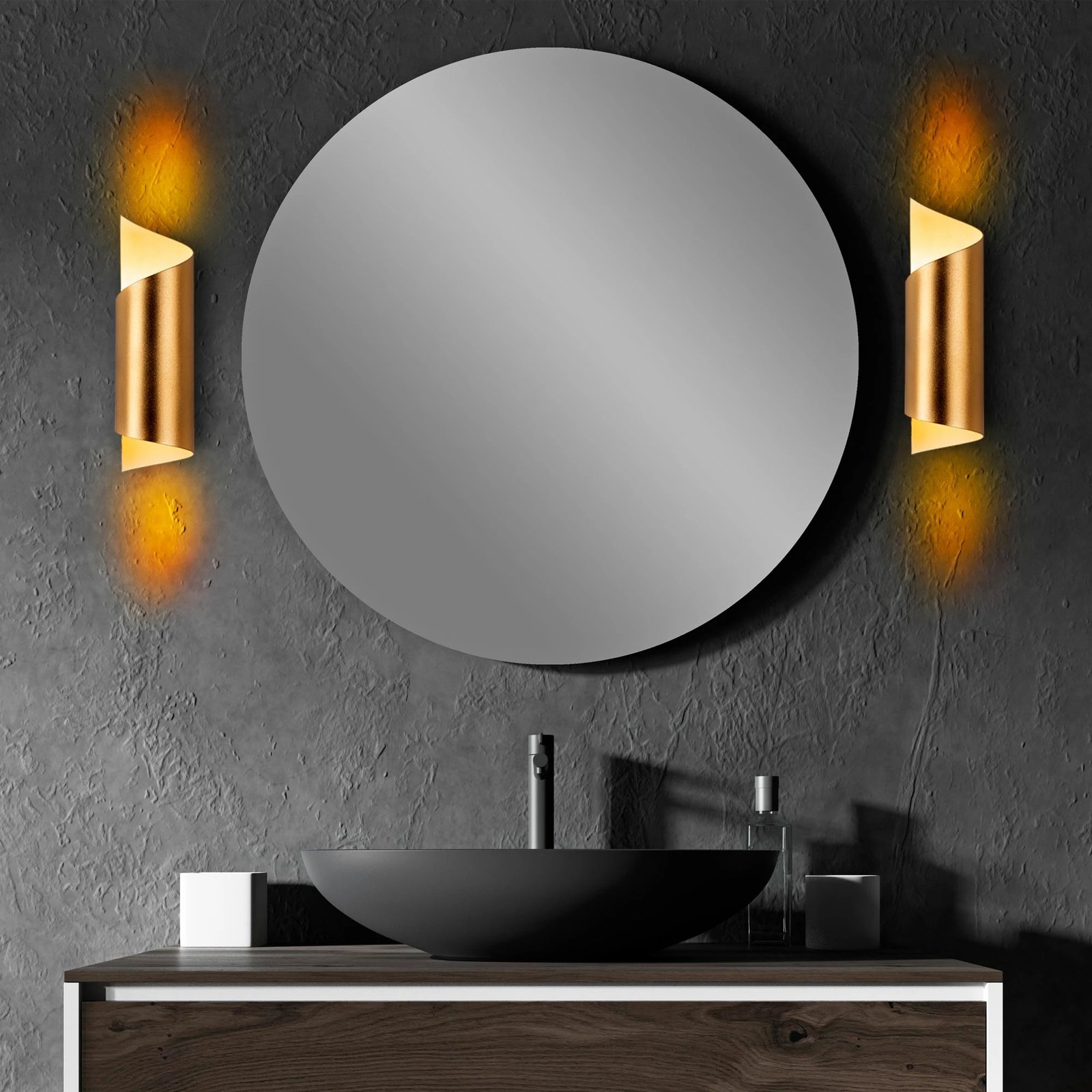 Llambë muri Opviq, Kıvrık - 15361, ngjyrë ari Llambë muri Opviq, Kıvrık - 15361, ngjyrë ari