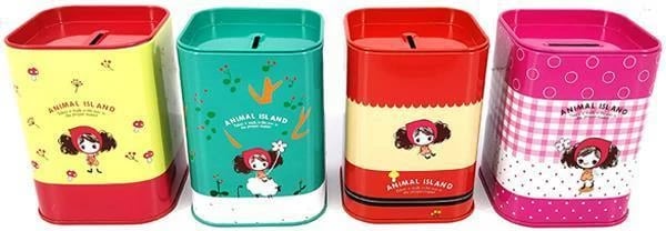 Kuti kursimi metalike NEXT, 4 dizajne, H10.5x7.5cm