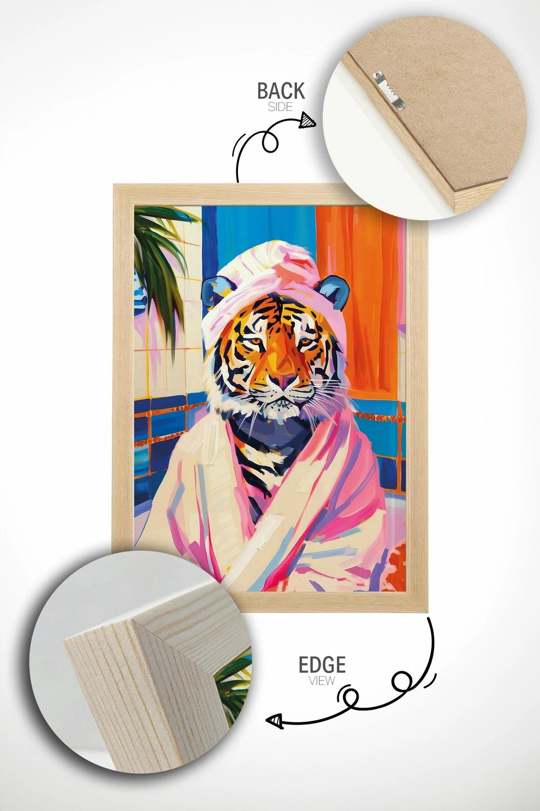 Pikturë dekorative me kornizë, Wallity, Artsrmdl14, shumëngjyrëshe, 33x48cm