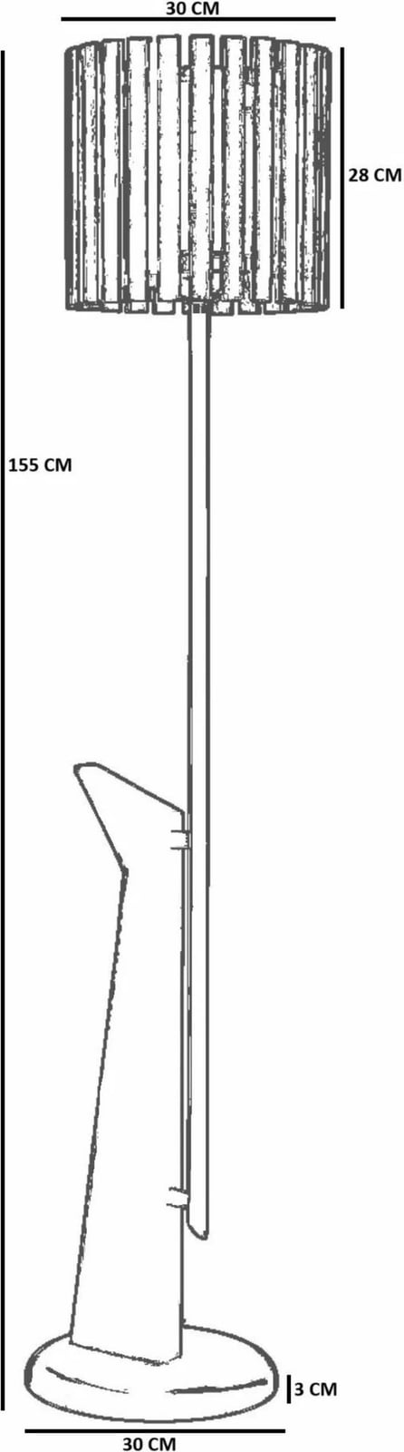 Llambë dyshemeje Opviq, ngjyrë arre dhe e zezë, 8956-5